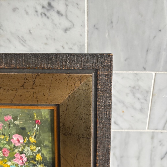 Vintage Framed and Signed Original Floral Still Life Painting - Picture 4 of 7